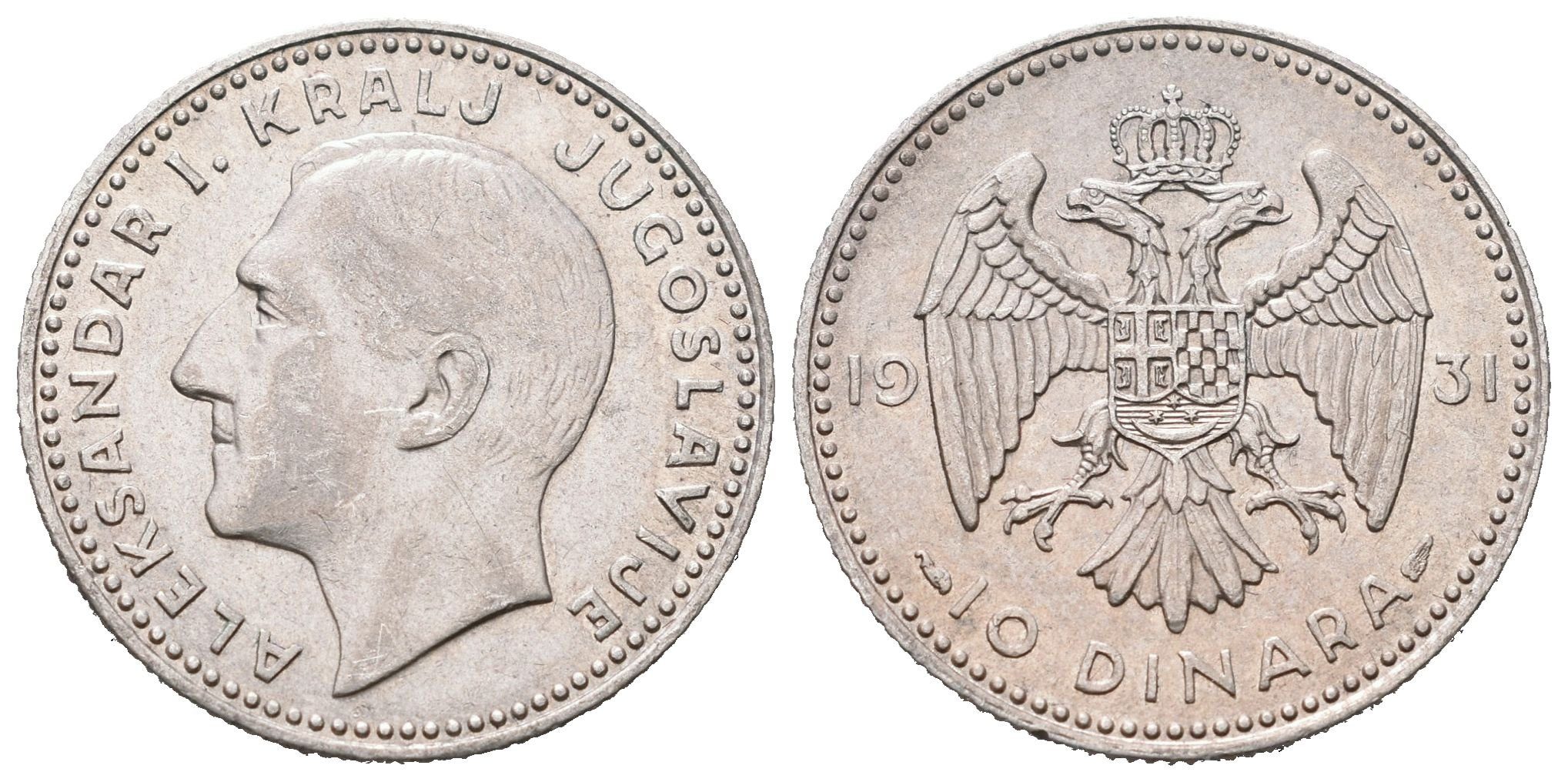 Jugoslávie, 10 Dinar 1931