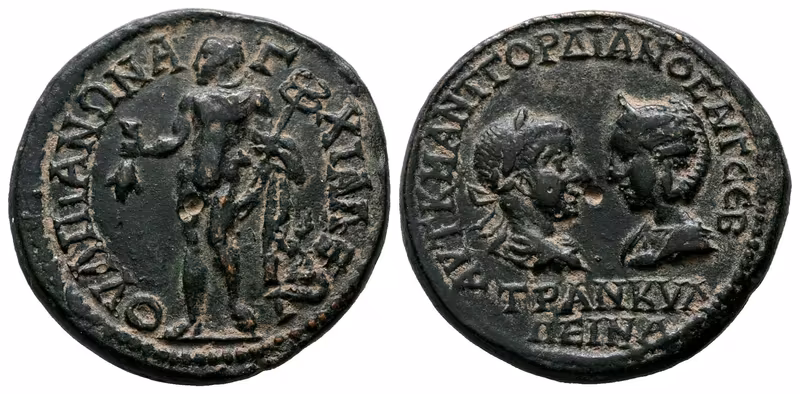 Gordian III. a Tranquillina, provinciální AE, RPC 1130