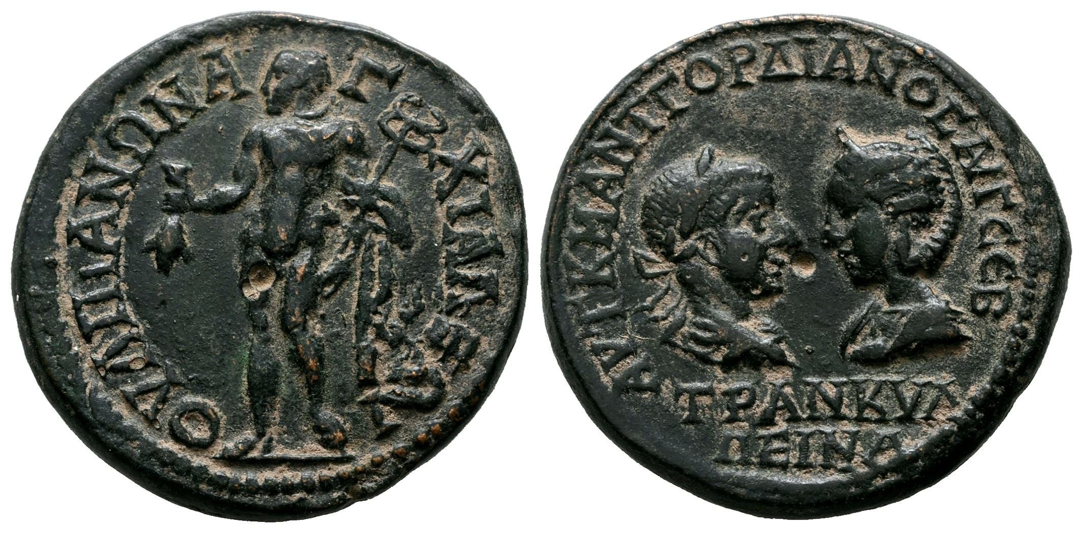 Gordian III. a Tranquillina, provinciální AE, RPC 1130