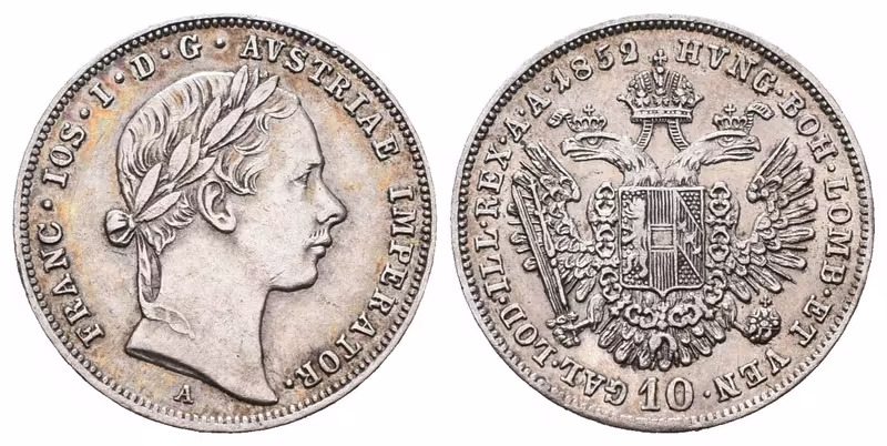10 Krejcar 1852 A