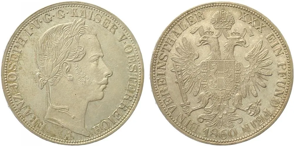 Rakouská a spolková měna, 1857 - 1892 — 1
