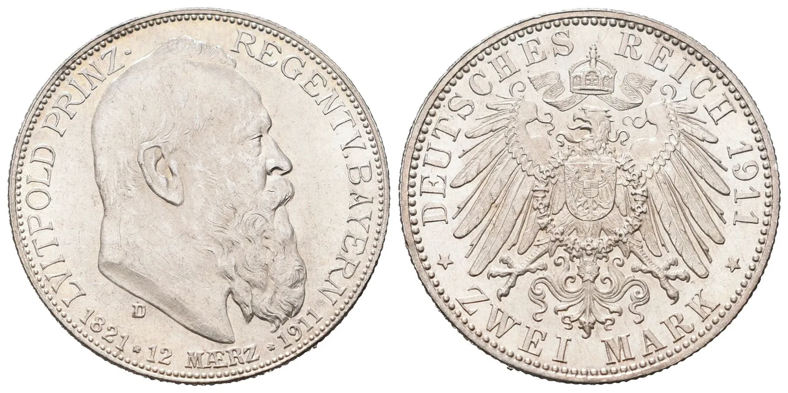 Bavorsko, 2 Marka 1911 D