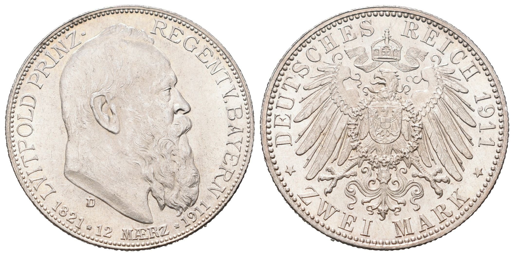 Bavorsko, 2 Marka 1911 D