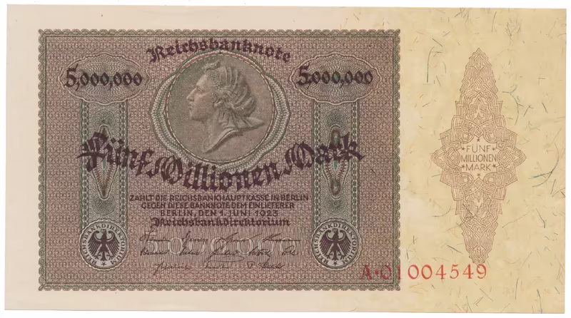 Německo, 5 Millionen Mark 1923, Ro.88