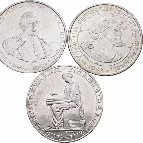 Soubor mincí - 20 Escudos 1953 - Měnová reforma, KM.585,