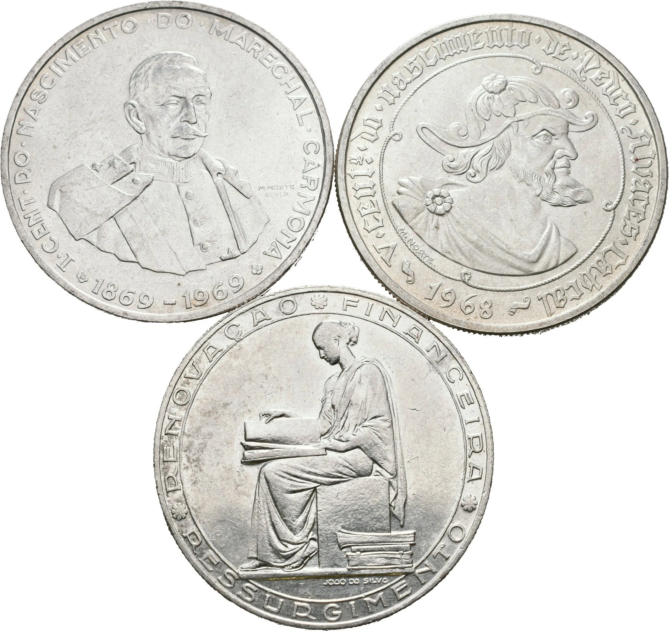 Soubor mincí - 20 Escudos 1953 - Měnová reforma, KM.585, — 1