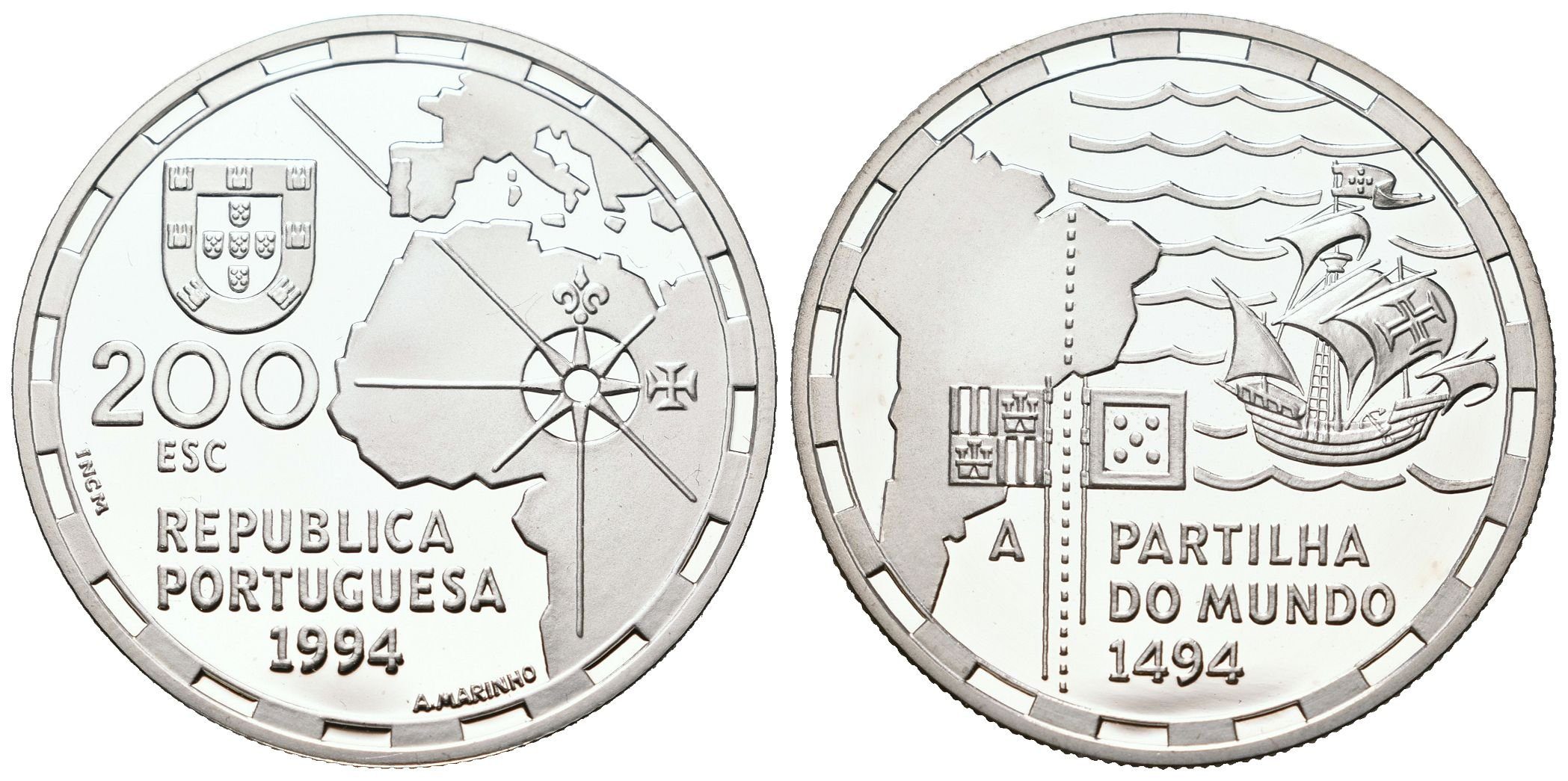Portugalsko, 200 Escudos 1994 - Rozdělení světa