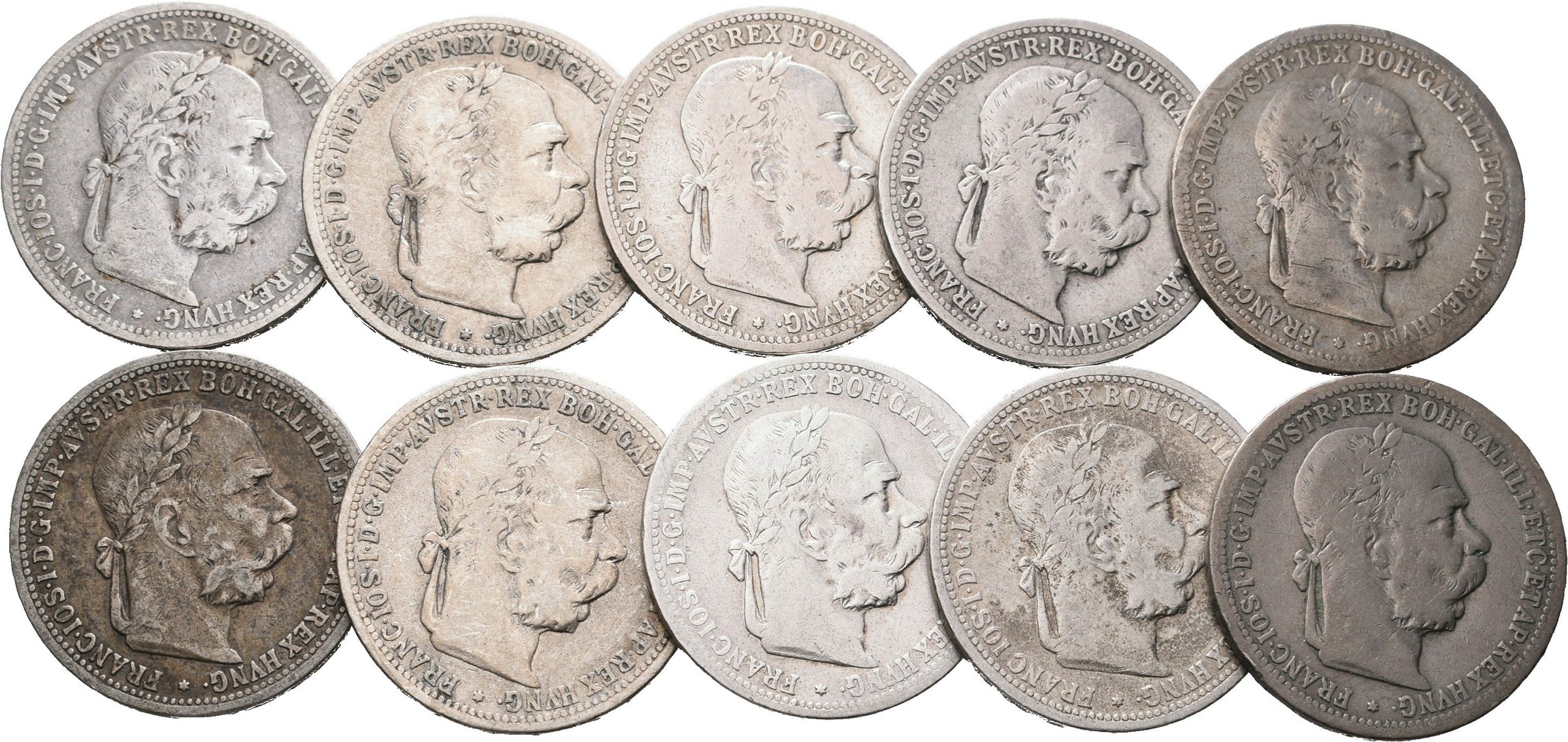 1 Koruna 1895, 10 kusů