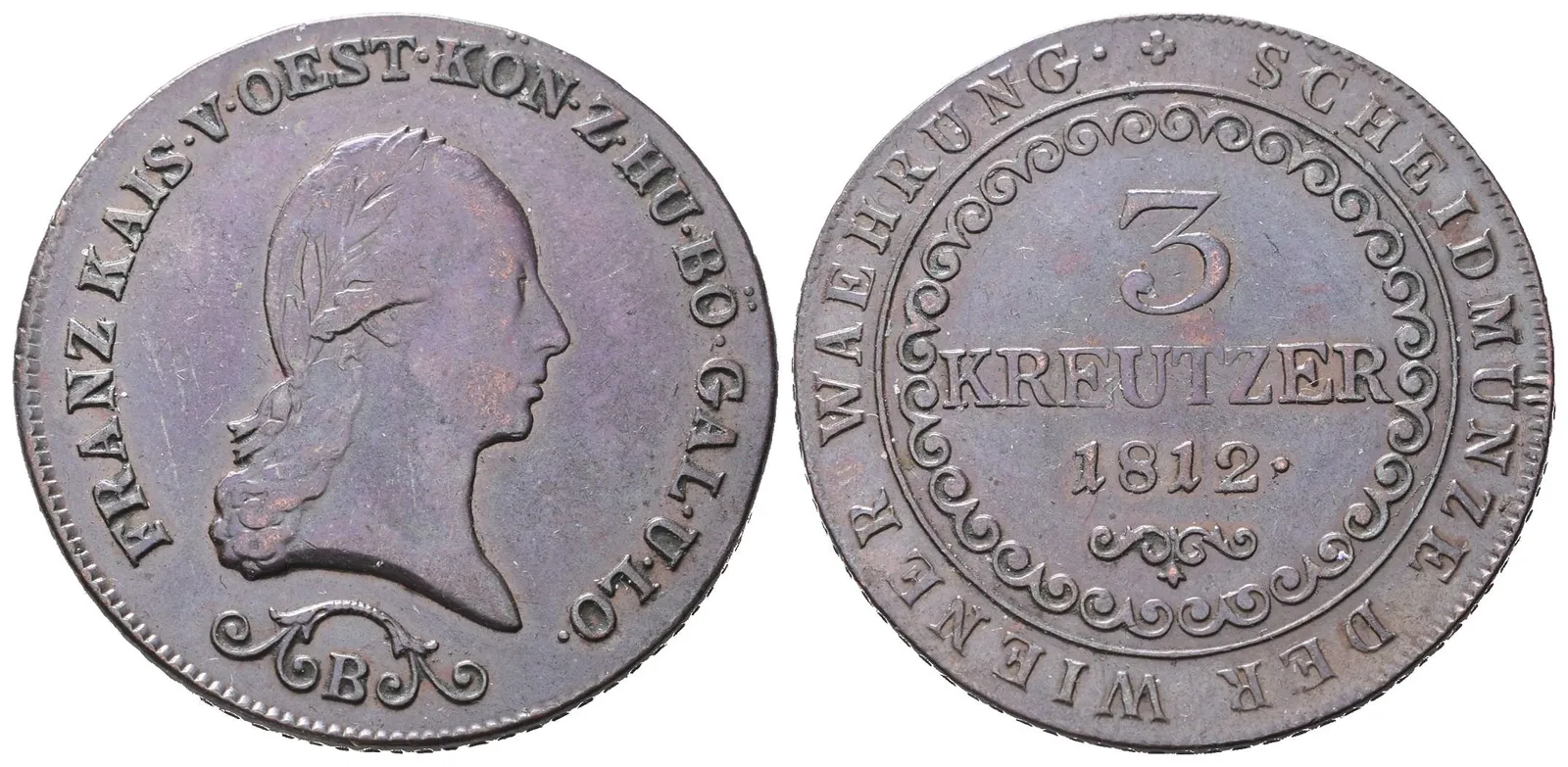 František II., 3 Krejcar 1812 B