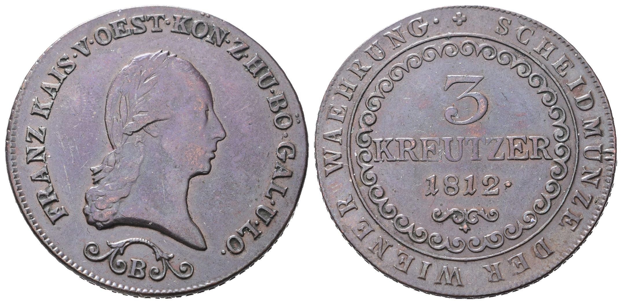 František II., 3 Krejcar 1812 B
