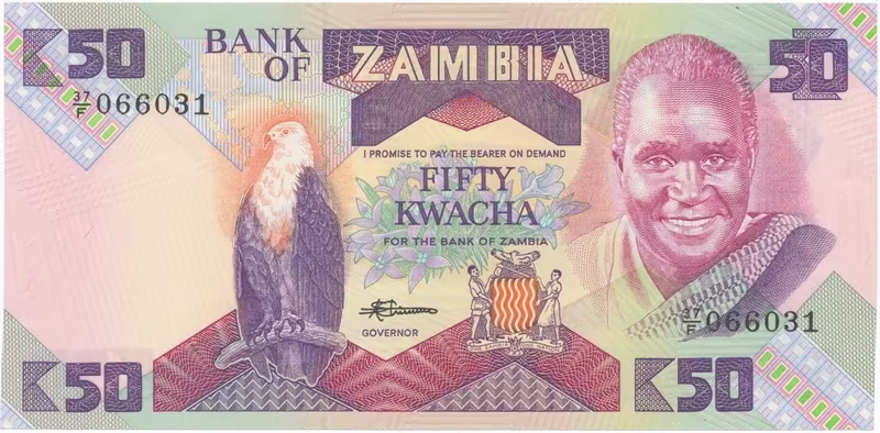 Zambie, 50 Kwacha (1986~1988), P.28a