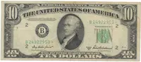USA, 10 Dollars 1950B, náhradní série *, Pick.439br