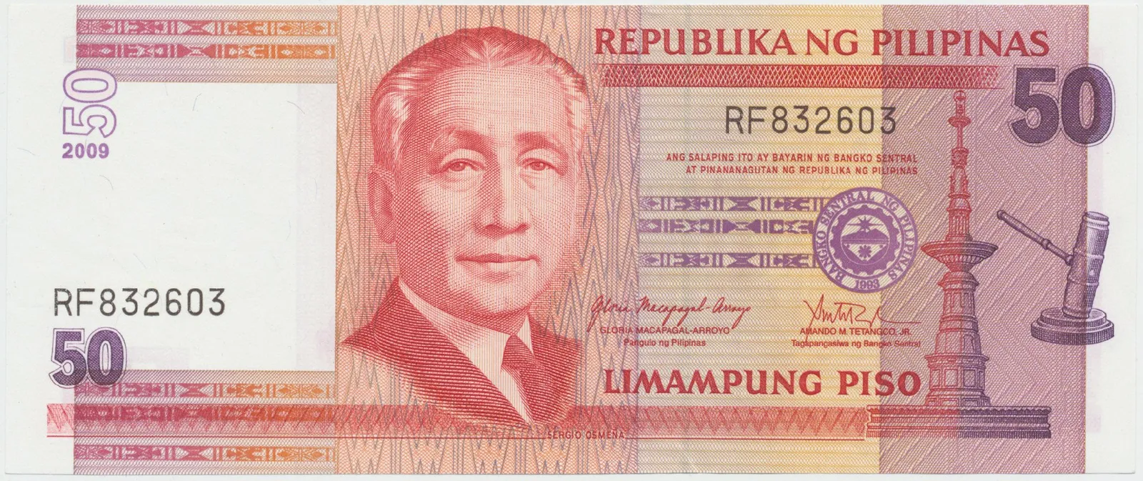 Filipíny, 50 Piso 2009, P.193b