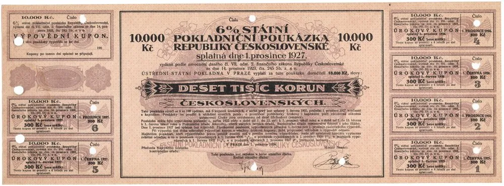 Státní pokladniční poukázky, 1919 - 1939 — 1