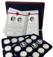 Sada - Největší osobnosti Českého národa - 24 Kusů (Ag 696g, 999/1000) + Etue, Certifikát, Proof