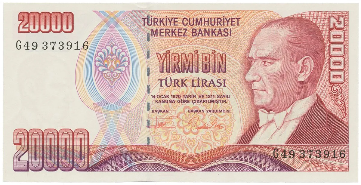 Turecko, 20.000 Lira (1995), P.202