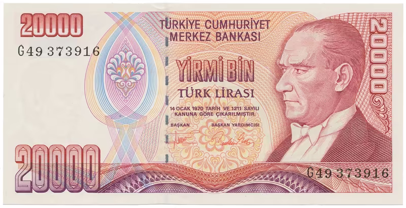 Turecko, 20.000 Lira (1995), P.202