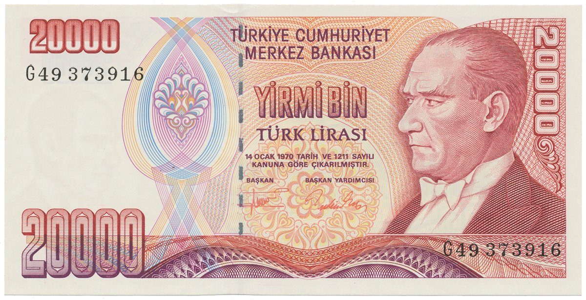Turecko, 20.000 Lira (1995), P.202