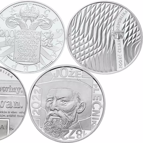 Soubor mincí - 200 Kč 2016 - Jan Jesenius, 2017 - Marie Terezie,