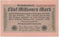 Německo, 5 Millionen Mark 1923, Ro.104a