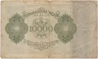 Německo, 10.000 Mark 1922, velký formát, zjednodušený obraz na Rv., Ro.68b - fotografie 2