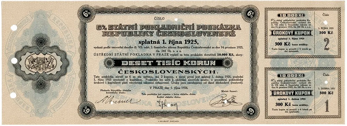 Státní pokladniční poukázky, 1919 - 1939 — 1