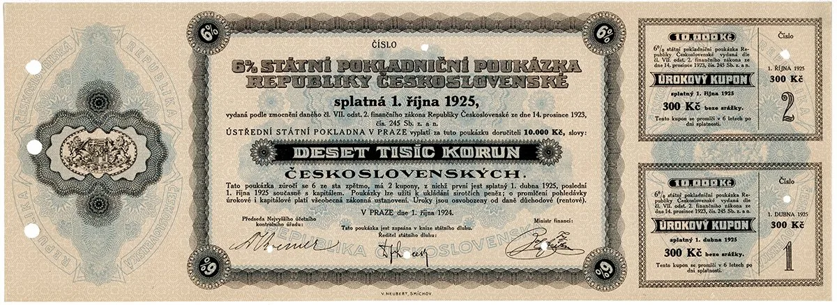 Státní pokladniční poukázky, 1919 - 1939 — 1
