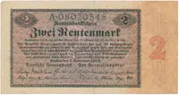 Německo, 2 Rentenmark 1923, Ros.155