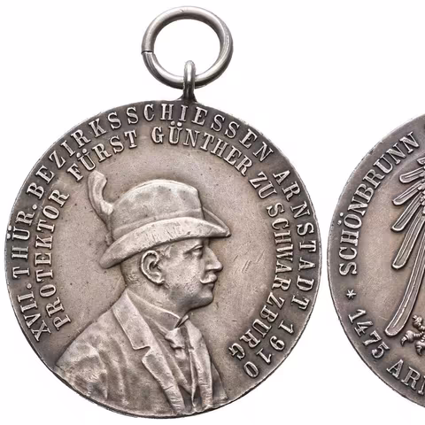 AR Medaile 1910 - XVII. Durynské okresní střelby v Arnstadt,