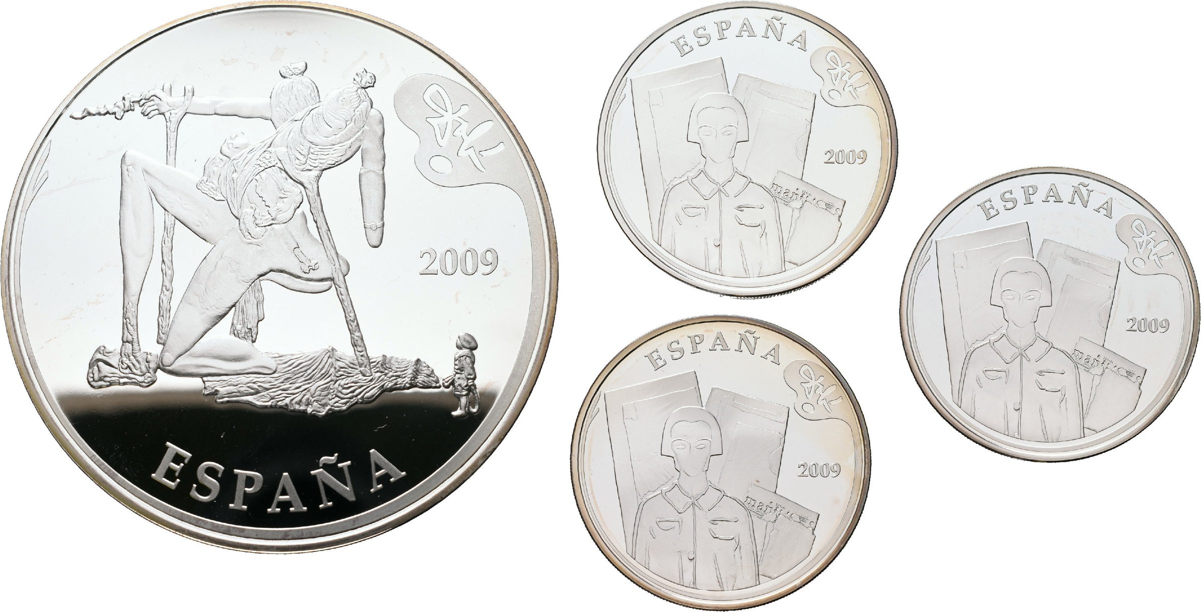 Španělsko, Sada stříbrných pamětních mincí 2009