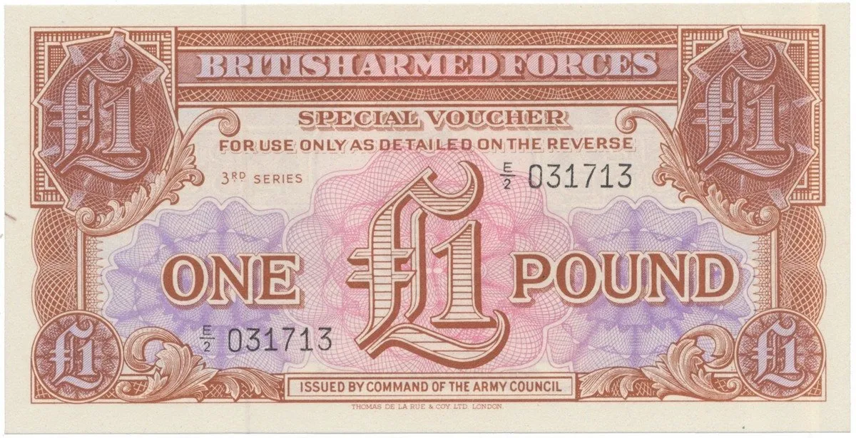 Velká Británie, 1 Pound (1956), BAF - vojenské vydání, P.M29