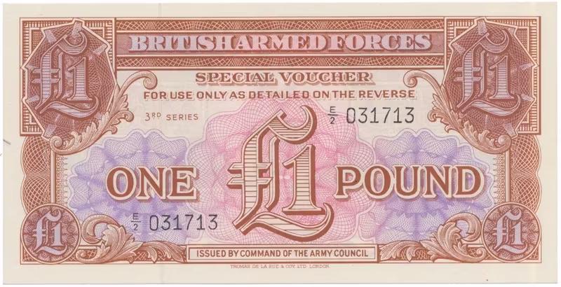 Velká Británie, 1 Pound (1956), BAF - vojenské vydání, P.M29