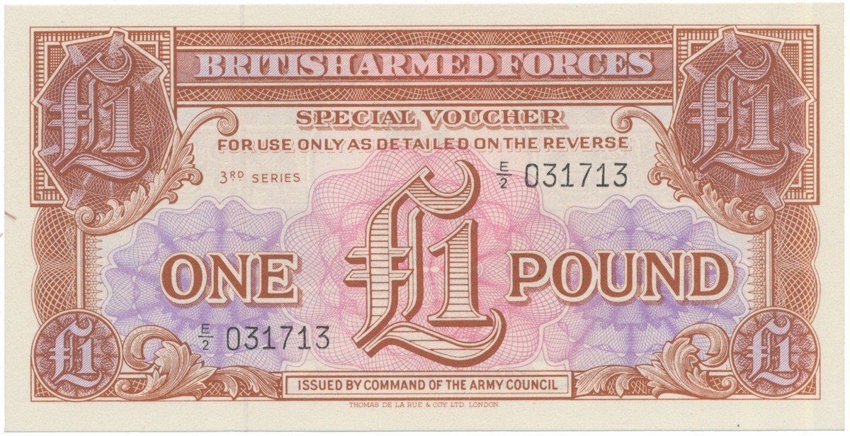 Velká Británie, 1 Pound (1956), BAF - vojenské vydání, P.M29
