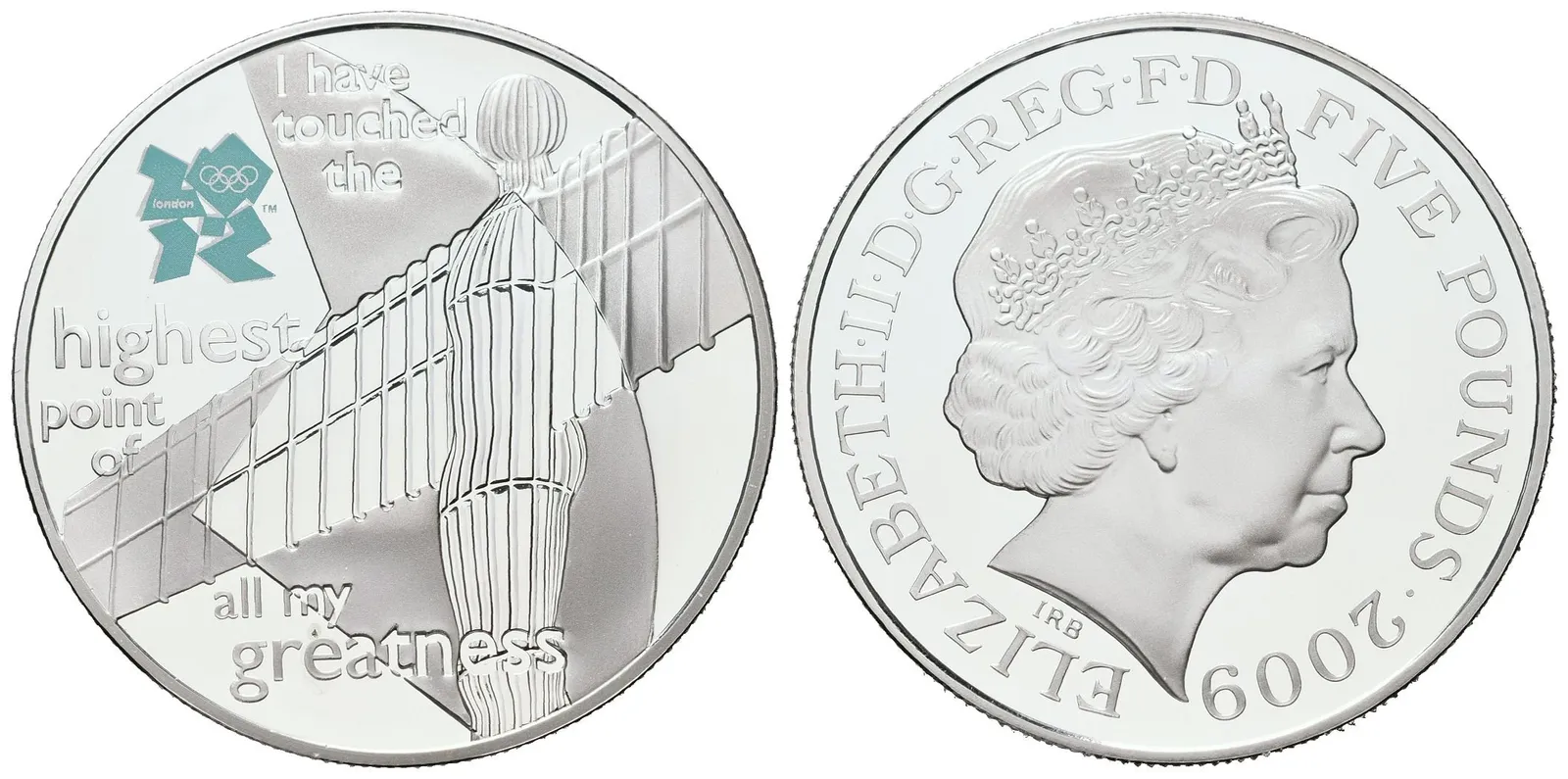 Velká Británie, 5 liber 2009  OH Londýn - Anděl Severu