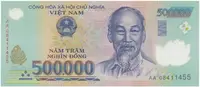 Vietnam, 500.000 Dong 2008, P.124e, plastová