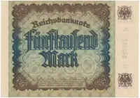 Německo, 5000 Mark 1922, Ro.80c - fotografie 2