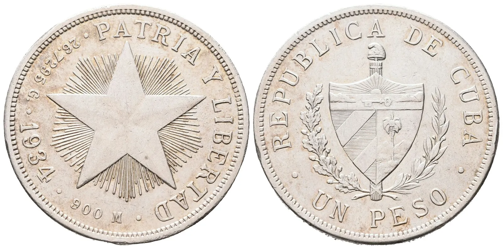 Kuba, 1 Peso 1934