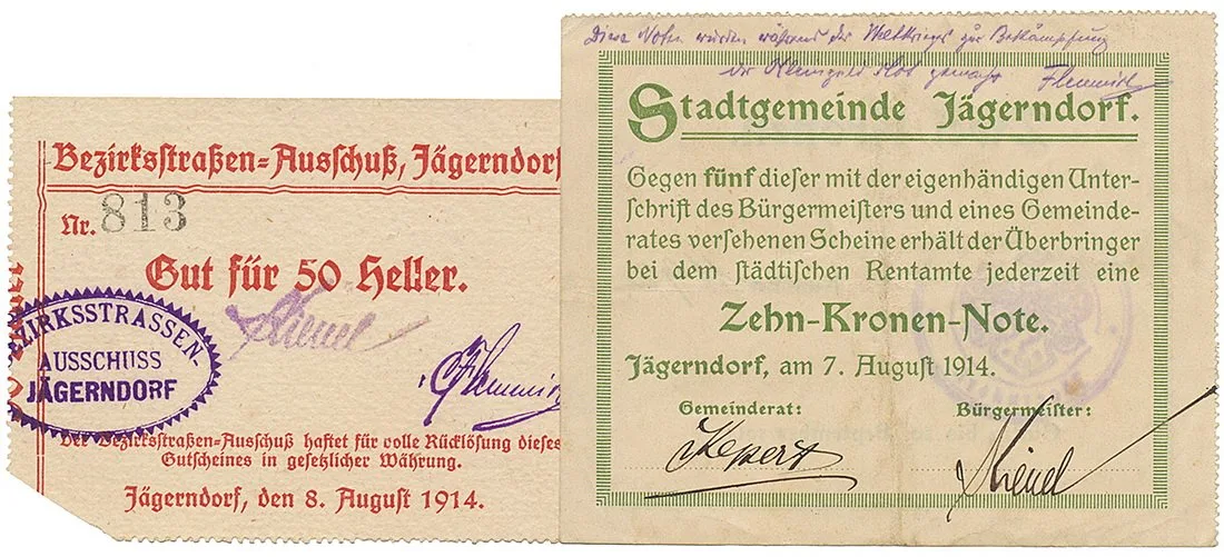 Nouzovky české od roku 1914 — 1