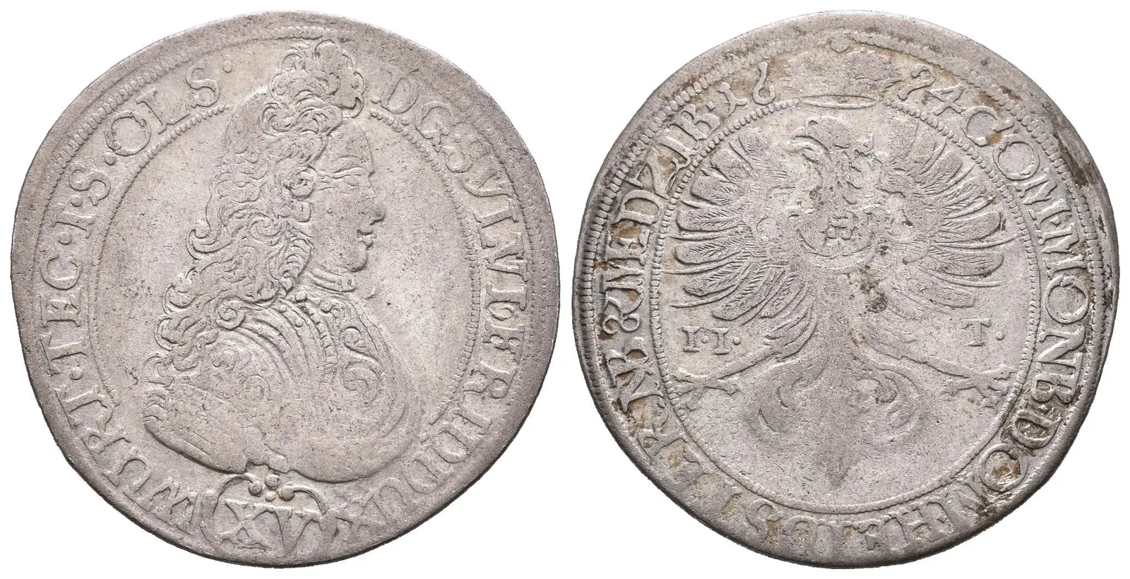 XV Krejcar 1694 IIT, Sa.239, patina, ned. — 1