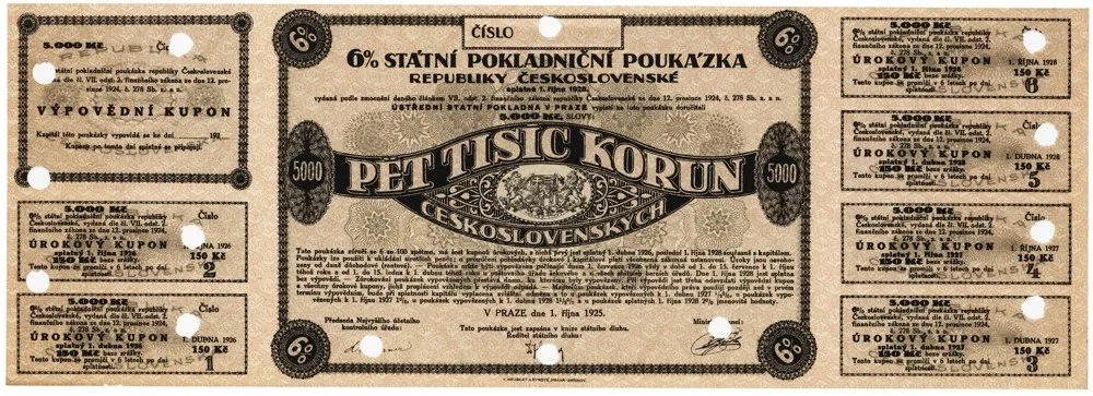 Státní pokladniční poukázky, 1919 - 1939 — 1