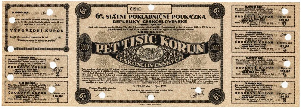 Státní pokladniční poukázky, 1919 - 1939 — 1
