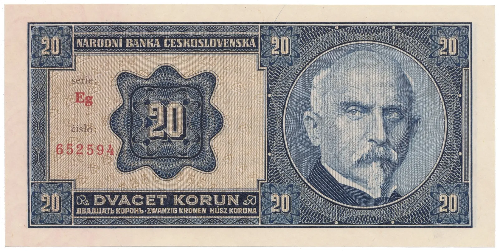 20 Koruna 1926, série Eg, Hej.21c2