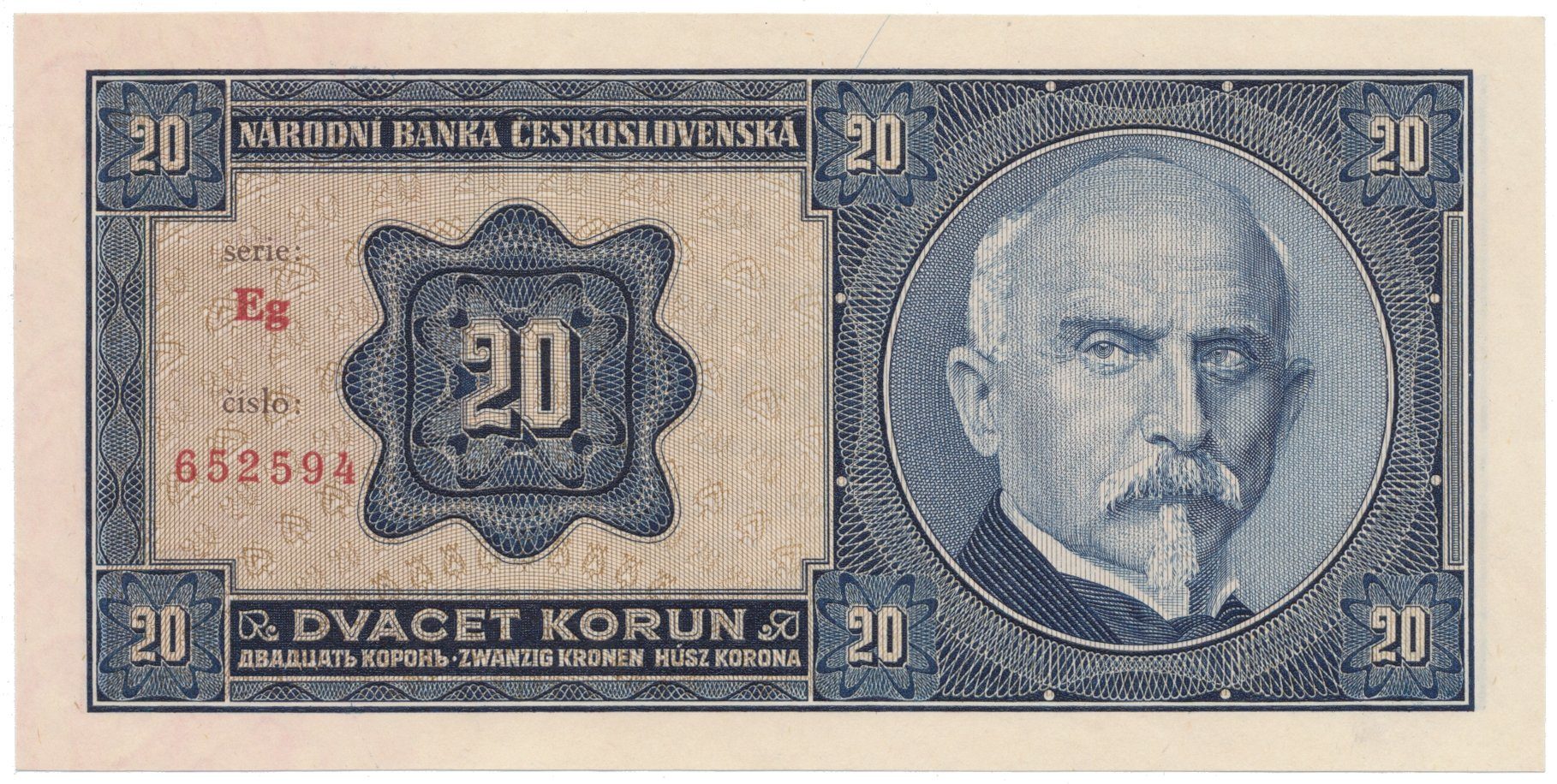 20 Koruna 1926, série Eg, Hej.21c2