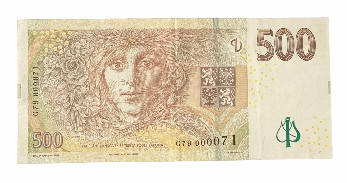 Česká republika, 500 Koruna 2009, pěkné nízké číslo G 79  000071, Hej.CZ29aG