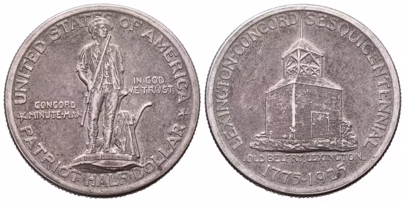 USA, 1/2 Dollar 1925 - Lexington-Concord Sesquicentennial