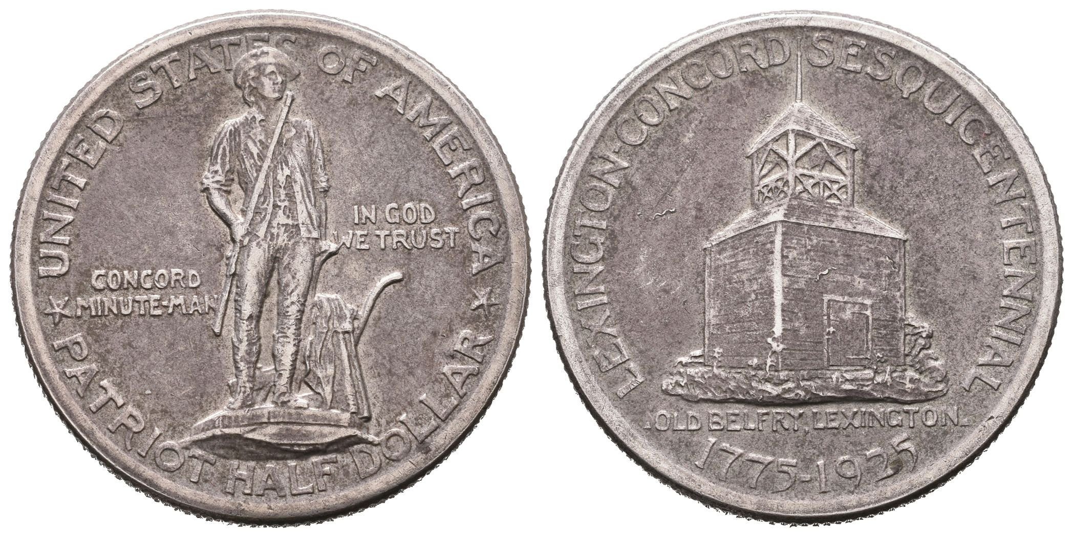 USA, 1/2 Dollar 1925 - Lexington-Concord Sesquicentennial