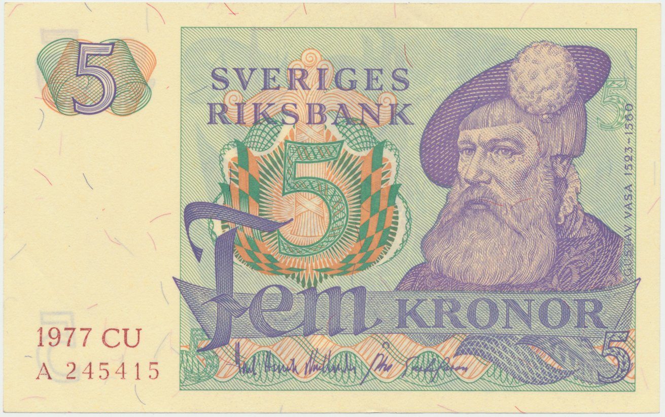 Švédsko, 5 Kronor 1977, P.51c