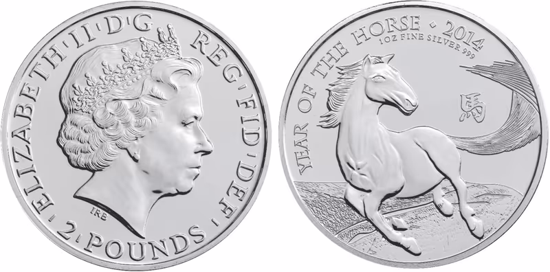 Velká Británie, 2 Pounds 2014 - Year of the Horse