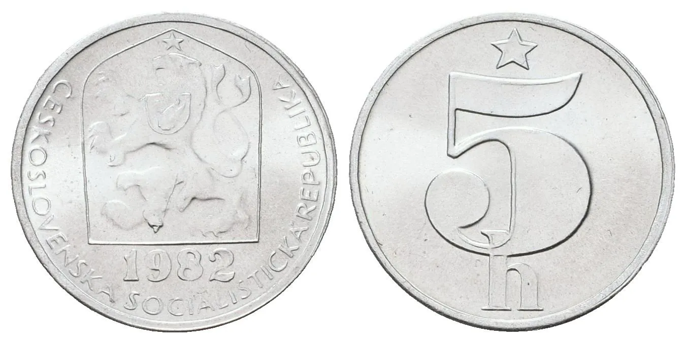 5 Haléř 1982 - ražen jen pro sady