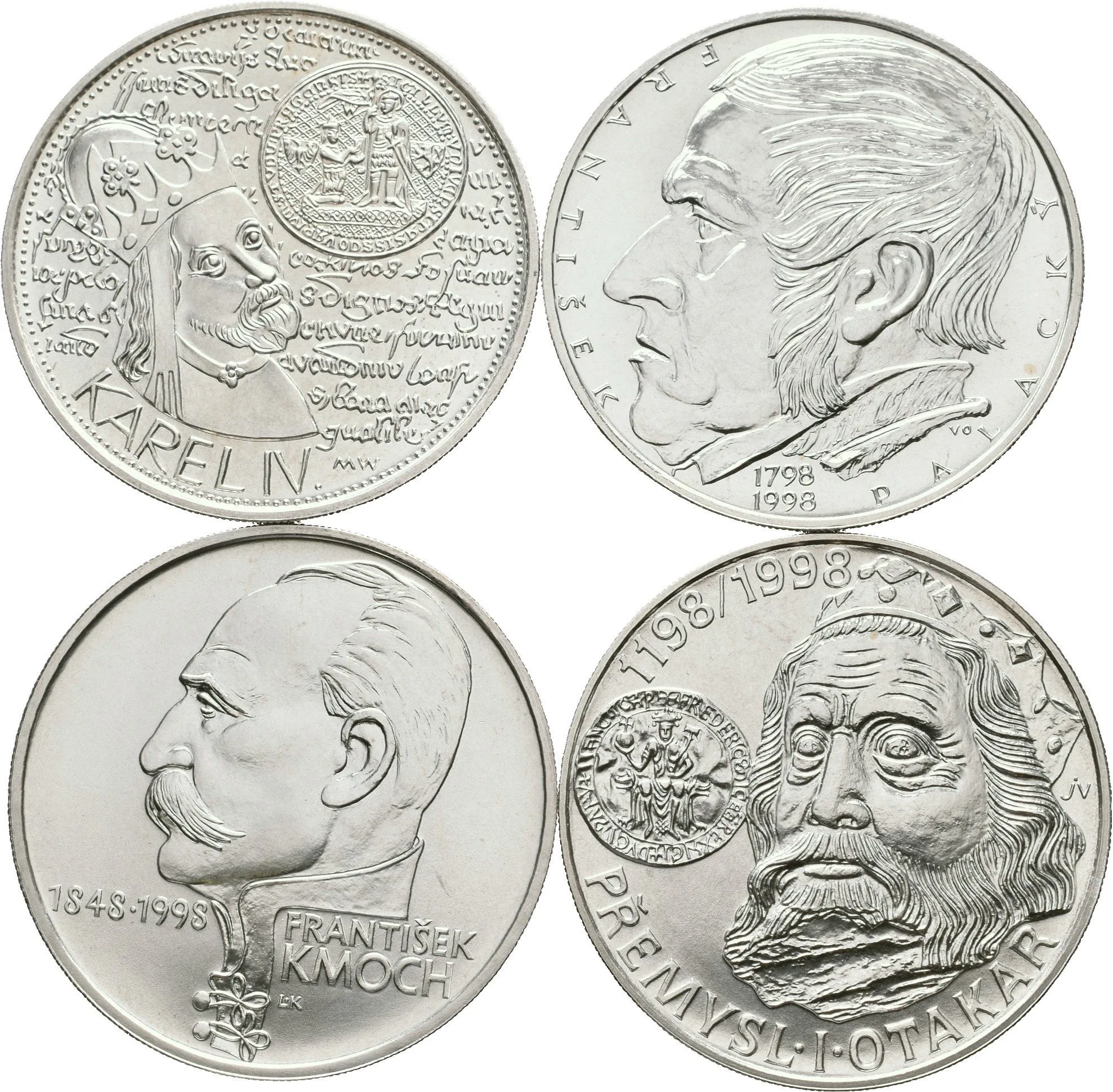 200 Kč 1998 - Universita Karlova, František Palacký, František Kmoch, Přemysl Otakar I., — 1